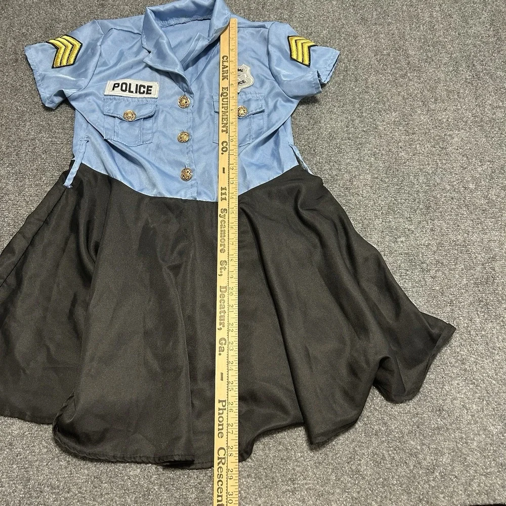 Girls Police Officer Uniform Cop Halloween / Dress Up Costume - Youth XL Vtg Hat